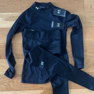 NWT Under Armour cold gear Black Performance Set